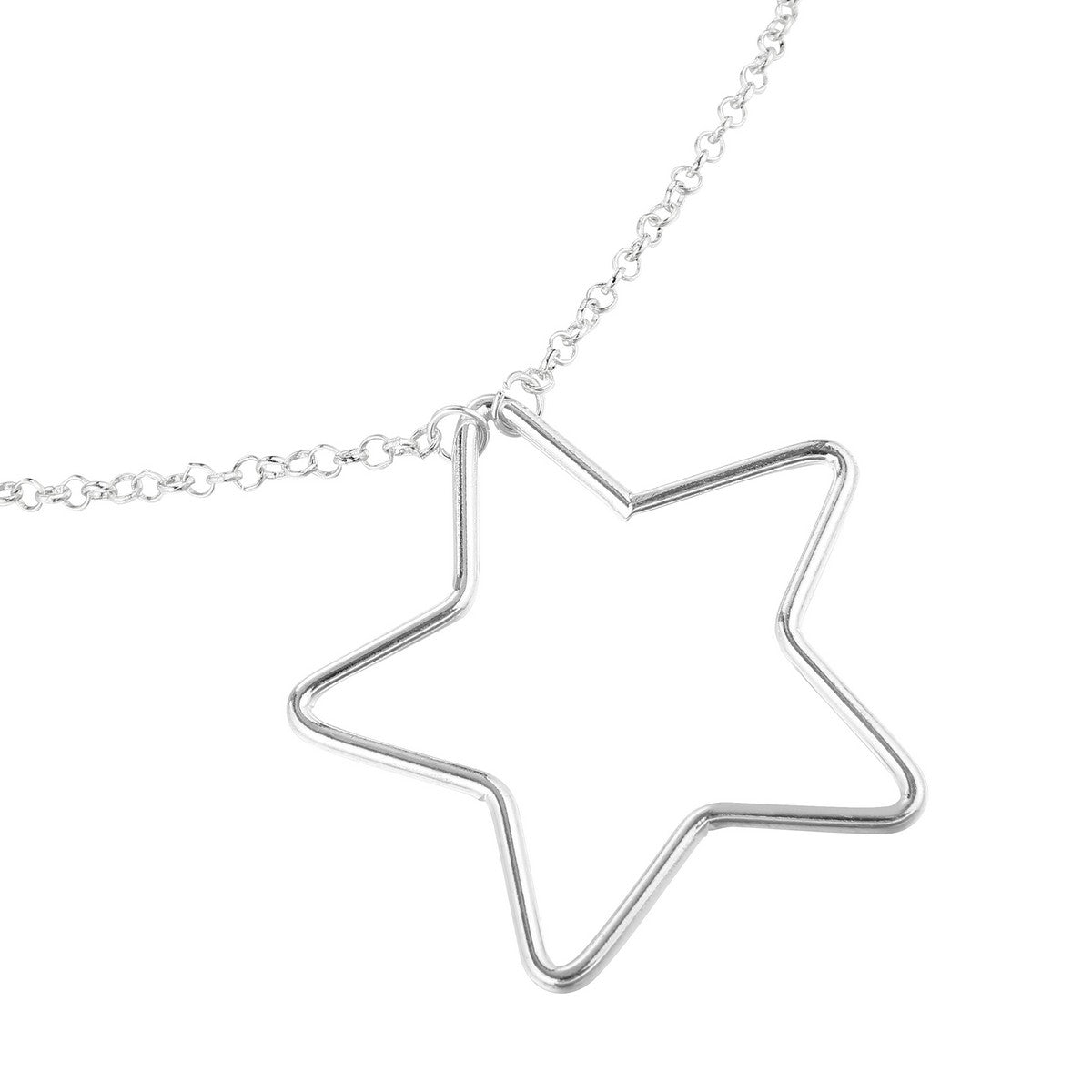 Star Long Necklace - Silver (XY18056SL)