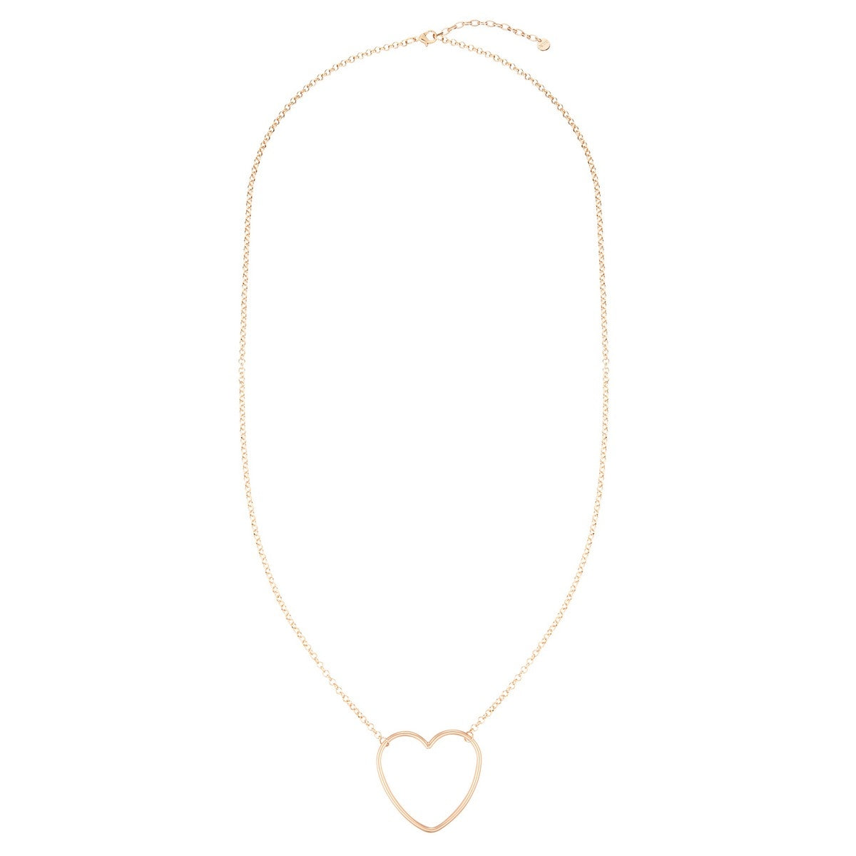 Heart Long Necklace (Matte Finish) - Rose Gold (XY18058MR)
