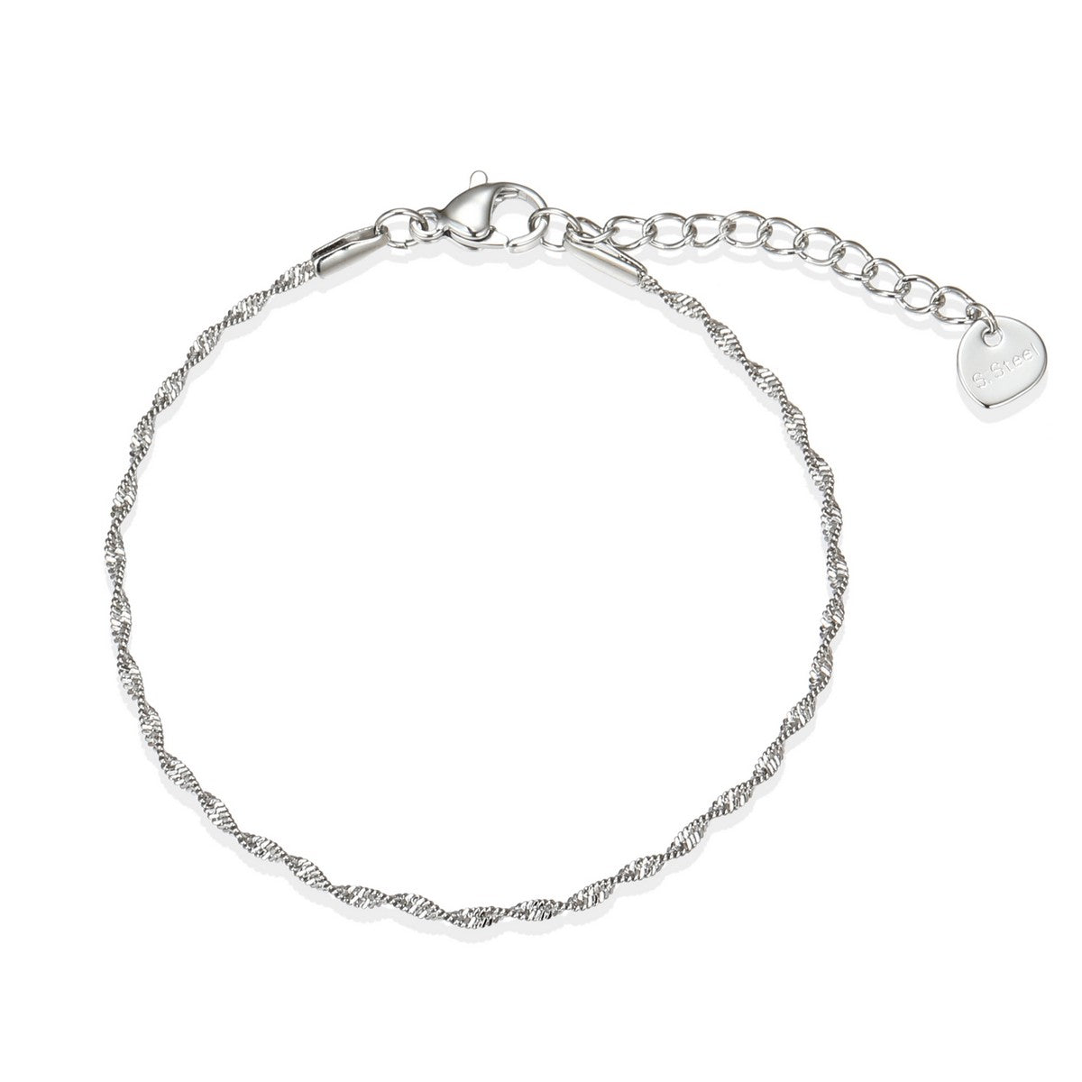 Twist Chain Bracelet - Silver YD12067SLR
