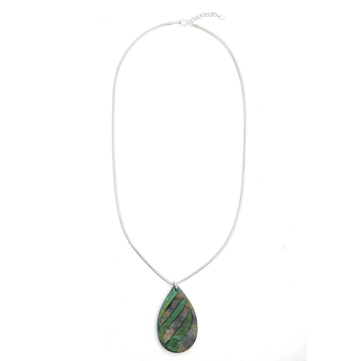 Green Oval Pendant Necklace  YD21003MIX