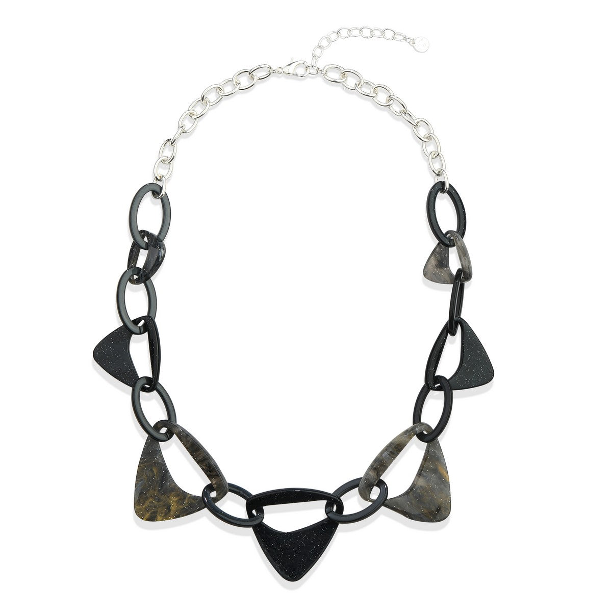 Black Triangle Beaded Long Necklace YD21008MIX