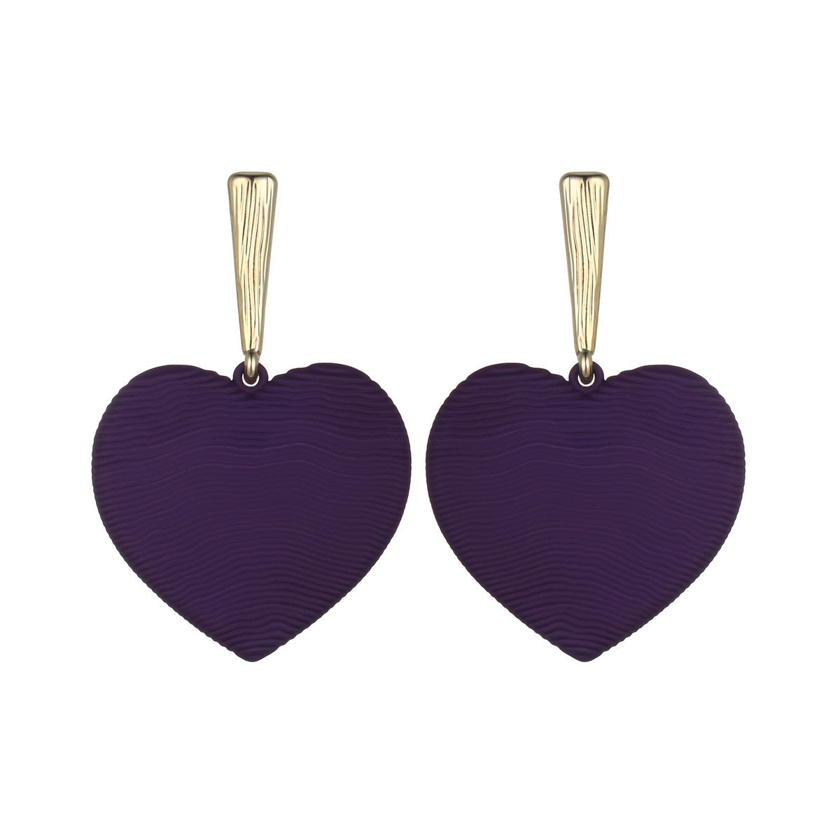 Purple Heart Fashion Earrings YD21803PUR
