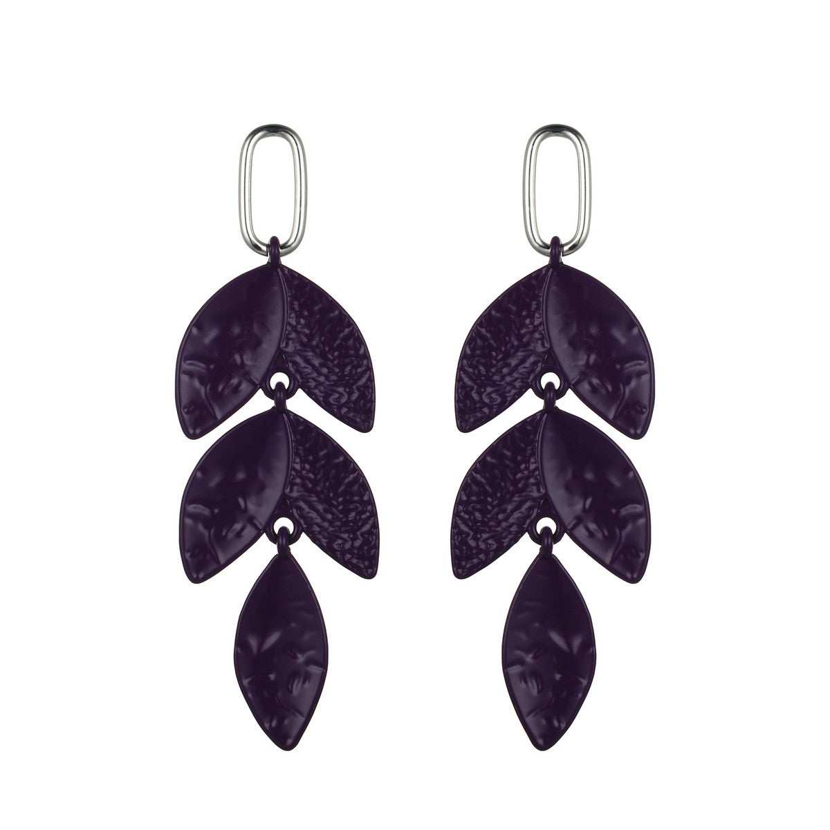 Navy Leaf-Style Fashion Earrings YD21805NVY
