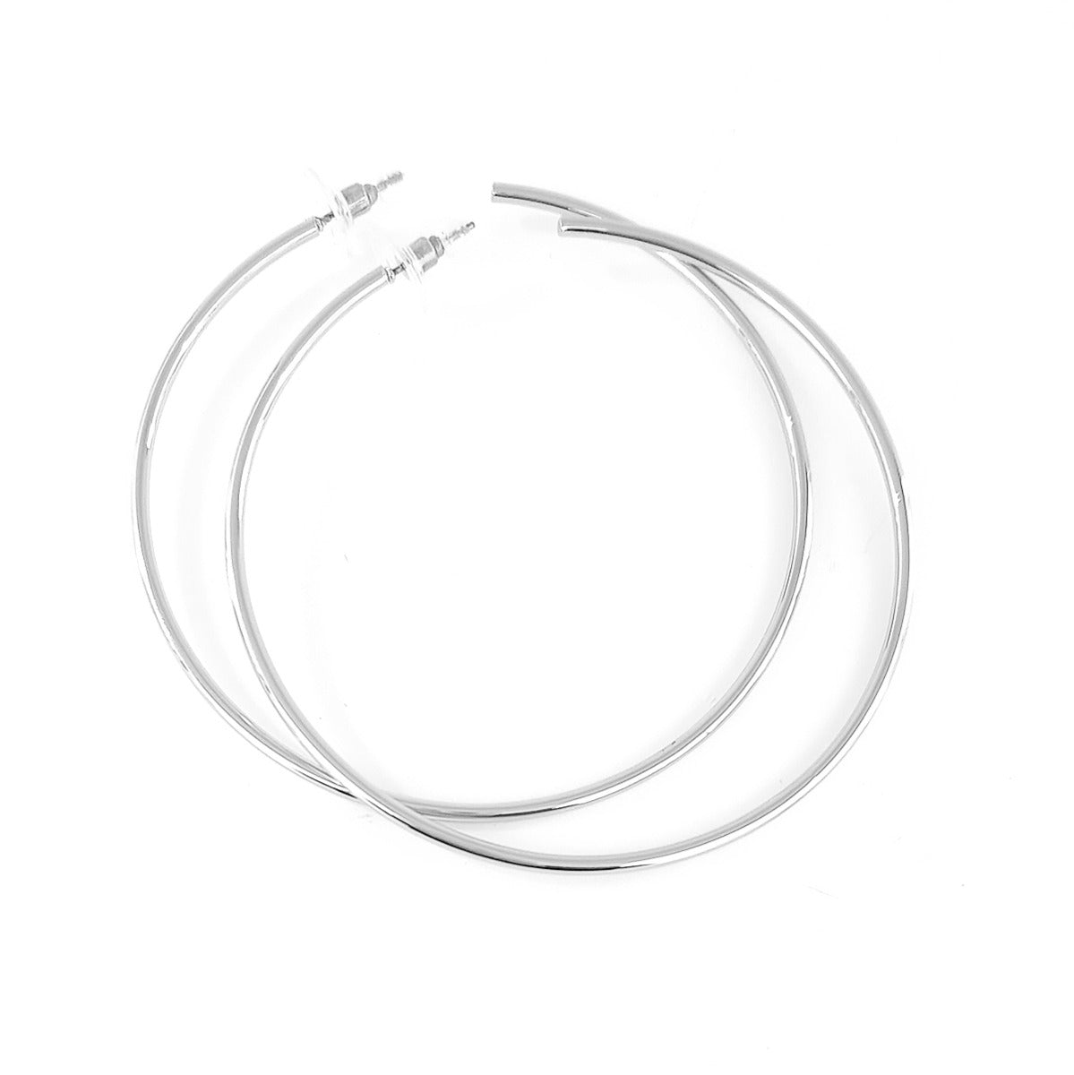 Silver Classic Hoop Earrings YD22847SLR