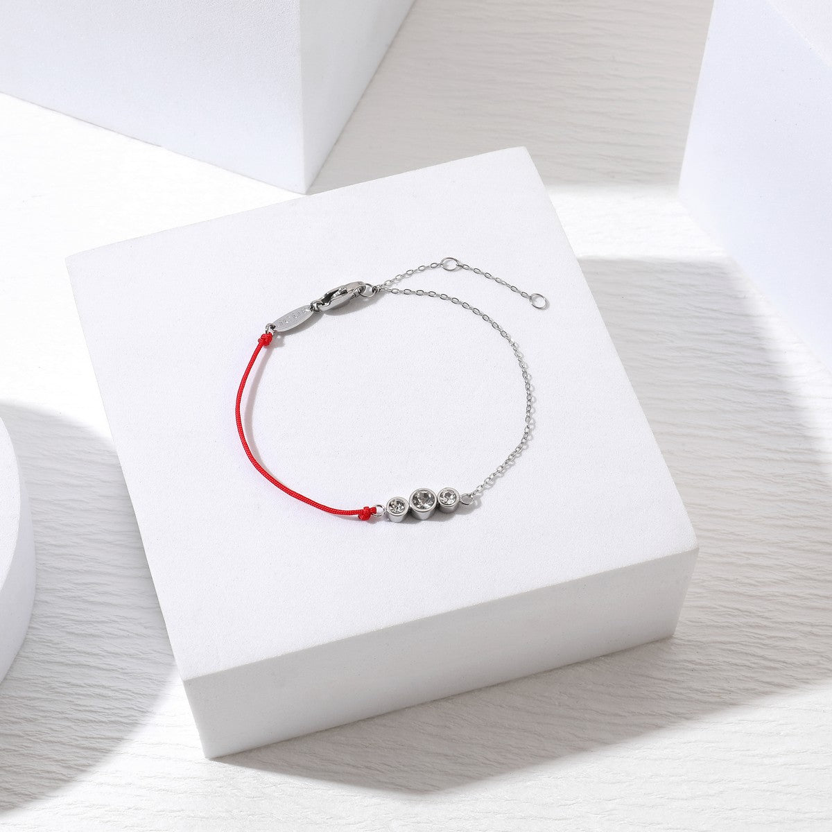 Chord Bracelet with Gems - Silver YD22903SLR