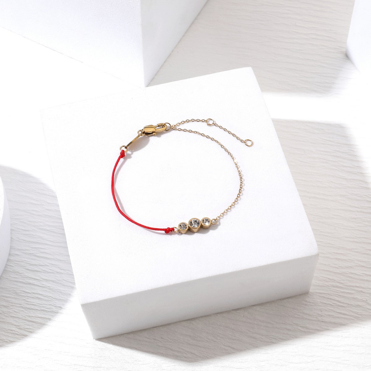 Chord Bracelet with Gems - Gold YD22903YGD