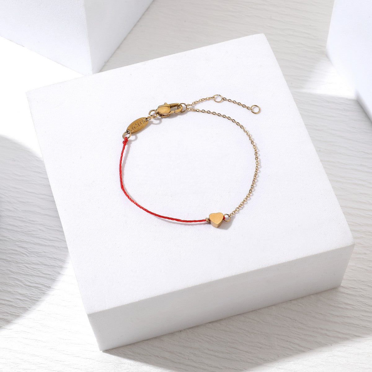 Gold Love Heart Chain and String Bracelet YD22909YGD