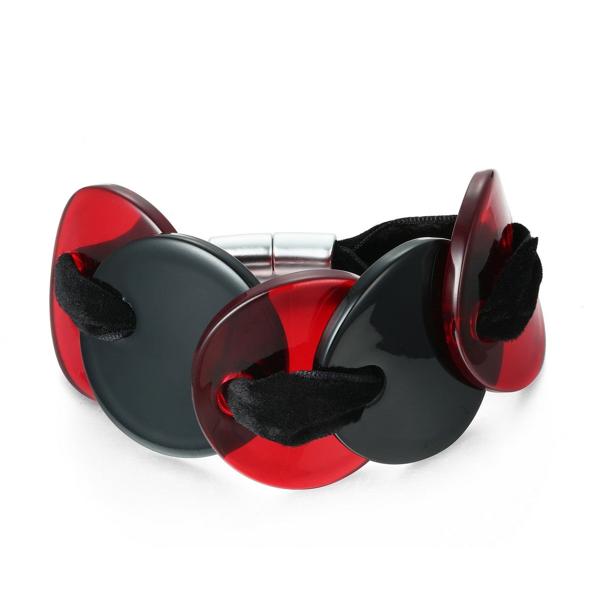 Discs Bracelet - Black-Red (YD28025MIX)