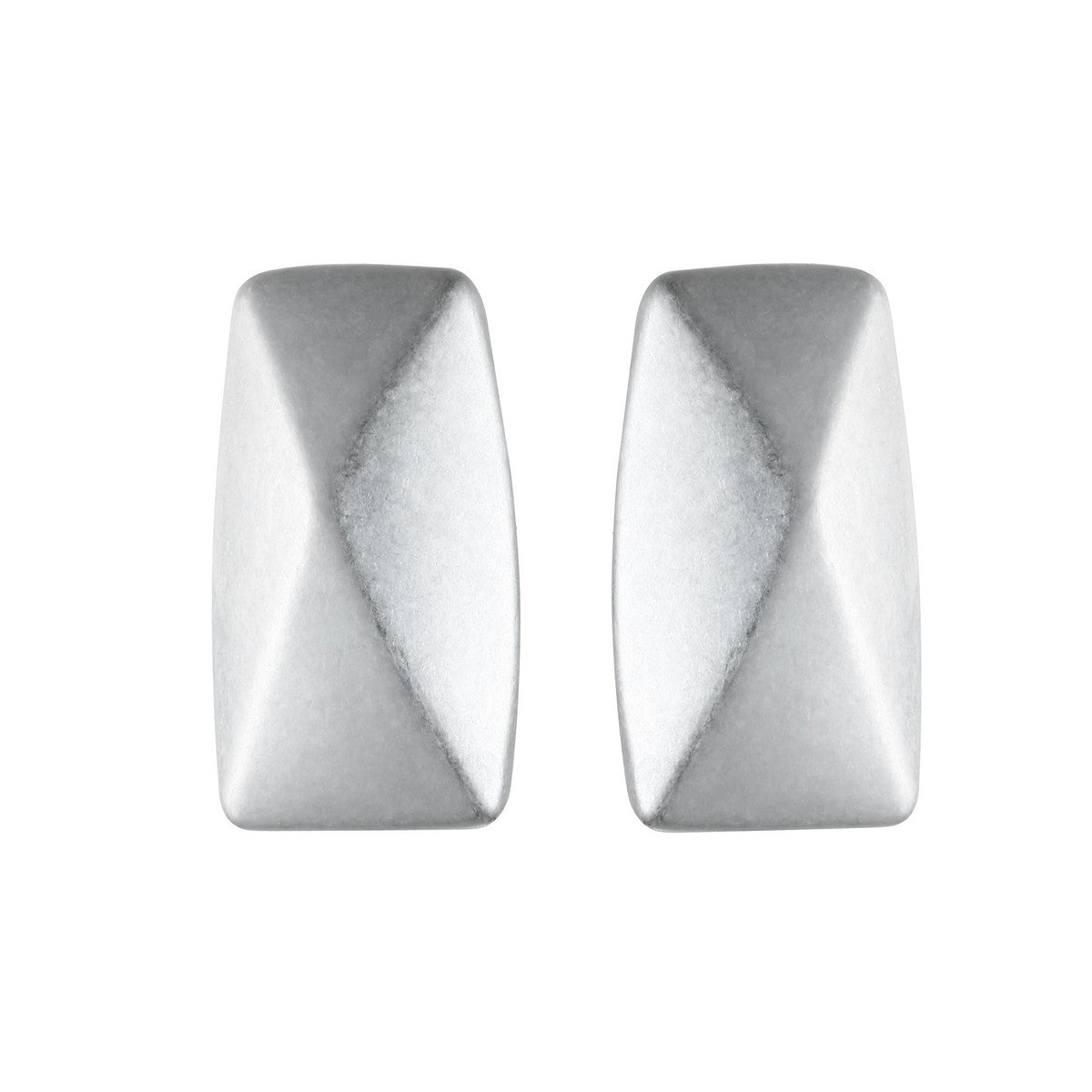 Rectangular Cross Stud Earrings - Silver (YE28013SLR)