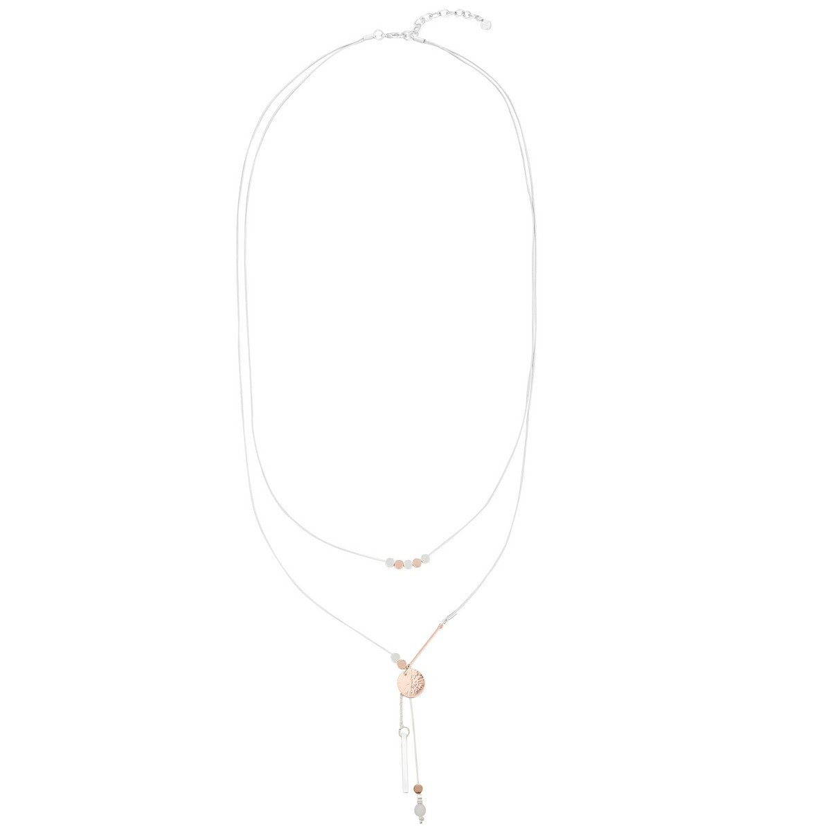 Circles and Bar Drop Necklace - Mix (YJ28016MIX)