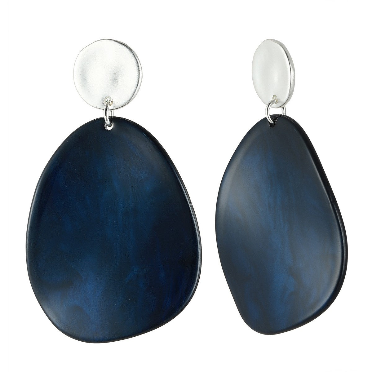 Petal Drop Earrings - Dark Blue (YK39806BLU)