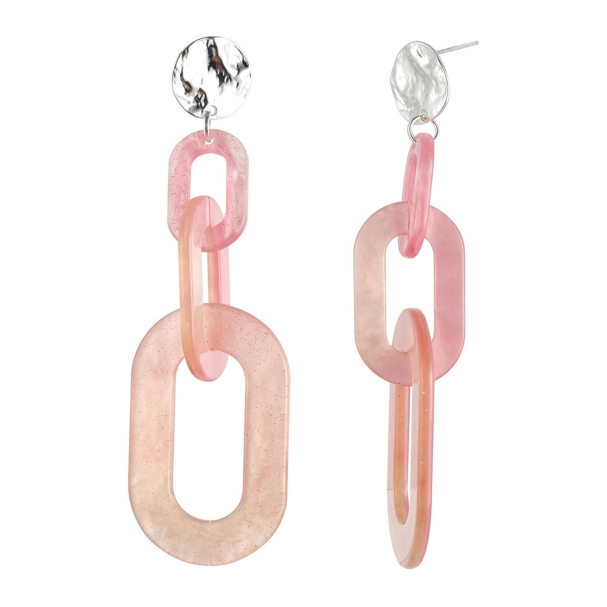 Chain Drop Earrings - Peach (YK39808PCH)