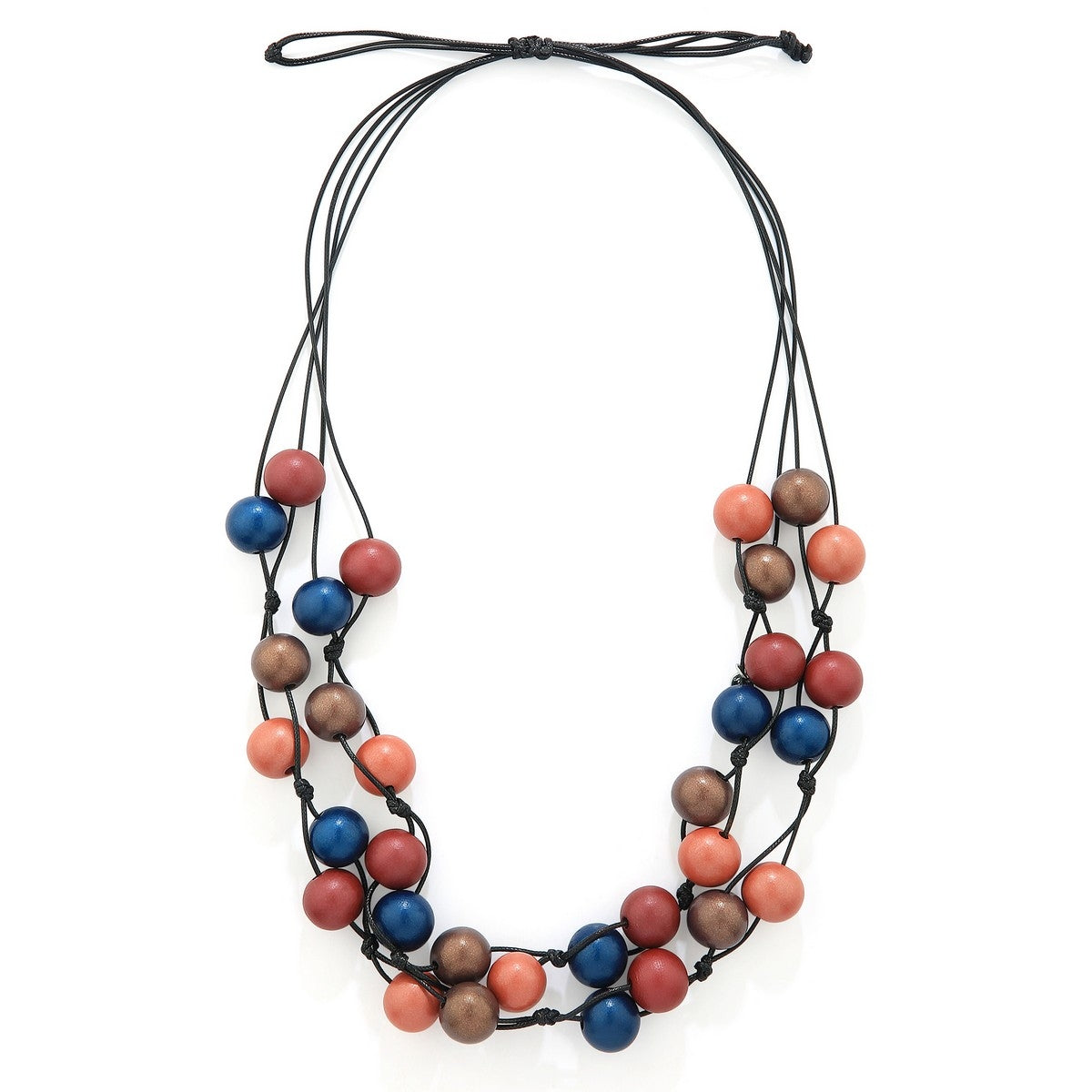 Multicolour Beads String Necklace YR39007MUL