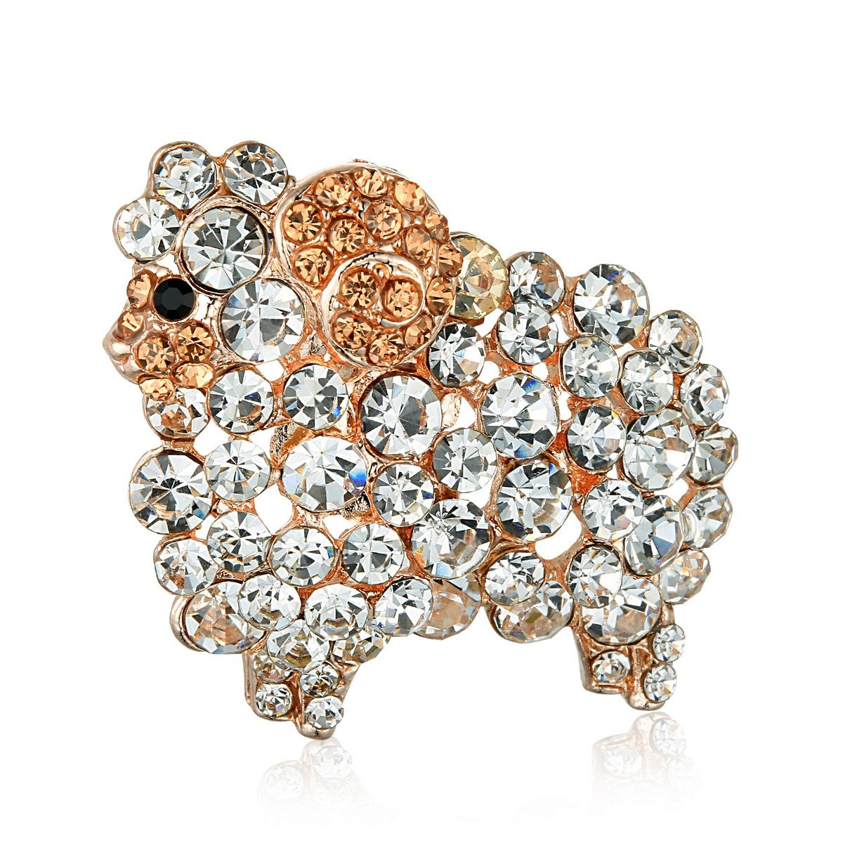 Sheep Ram Pin Brooch - Rose Gold (YX28032RGD)