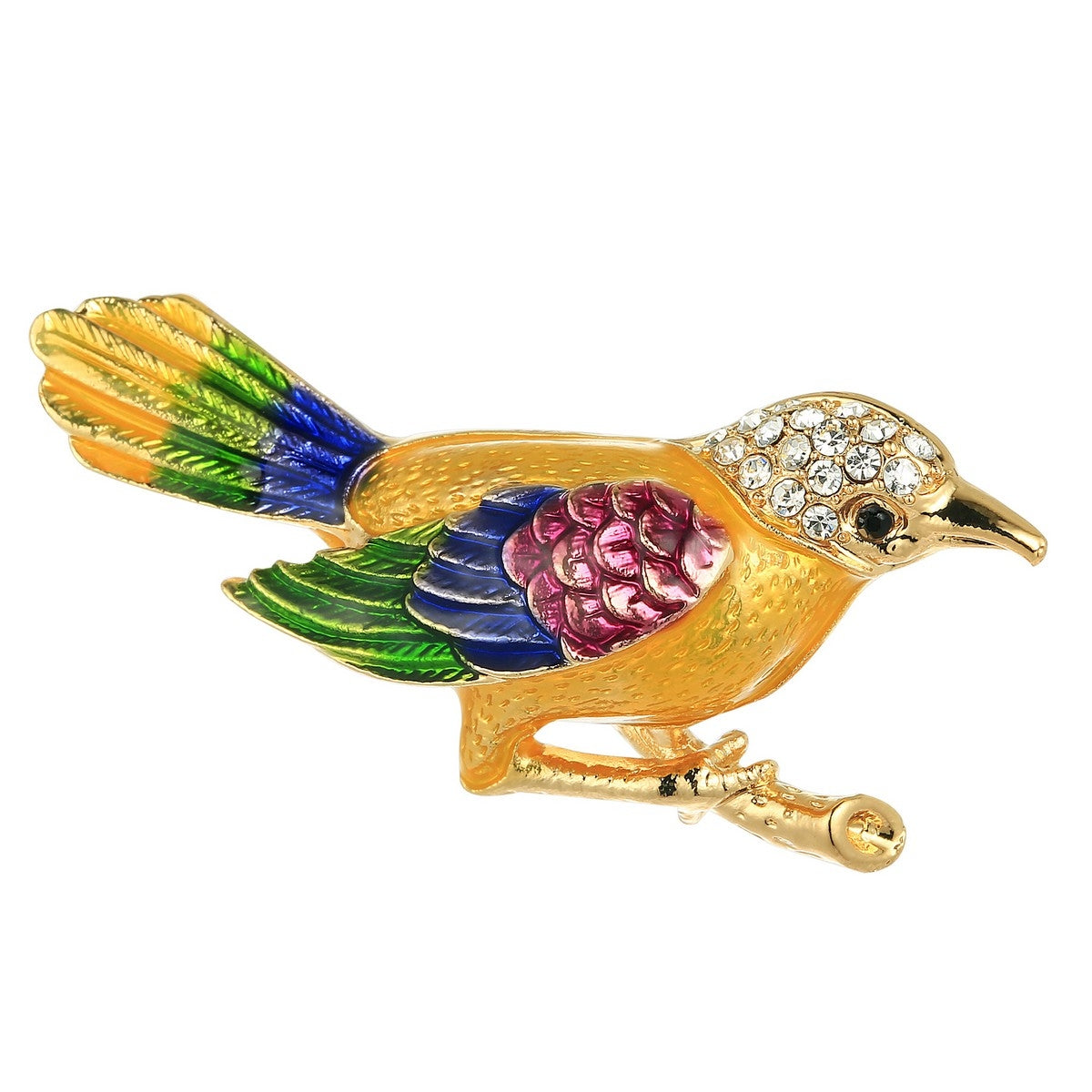 Bird Pin Brooch - Gold-Multi (YX39015YGD)