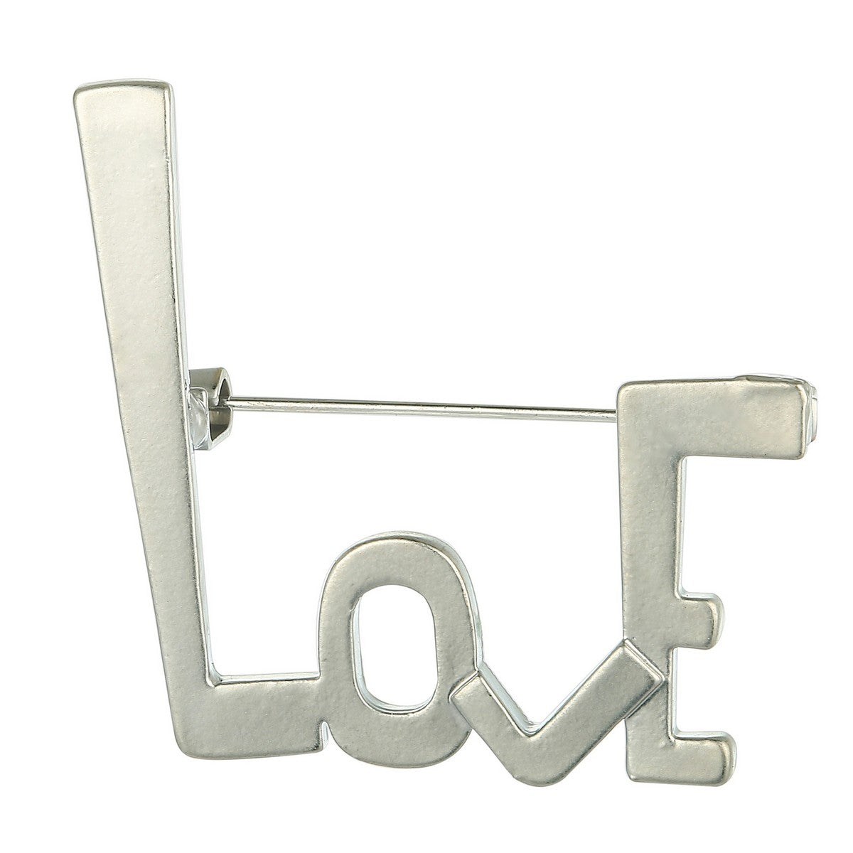 Love Letters Pin Brooch - Silver (YX39023SLR)