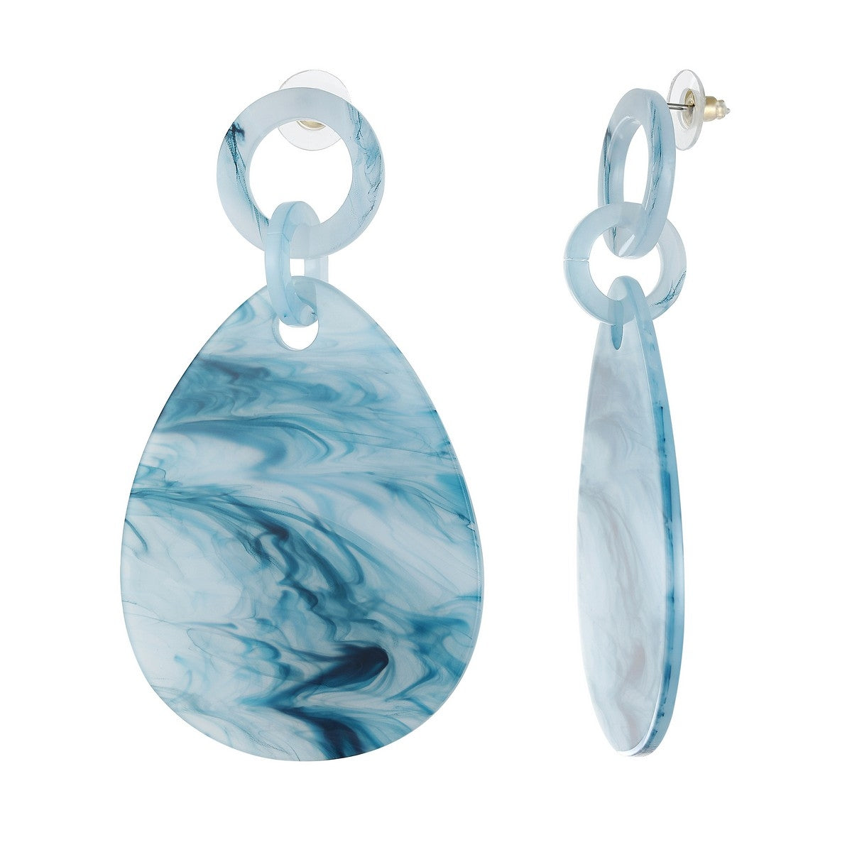Tear-Drop Fashion Earrings - Blue YY10009BLU