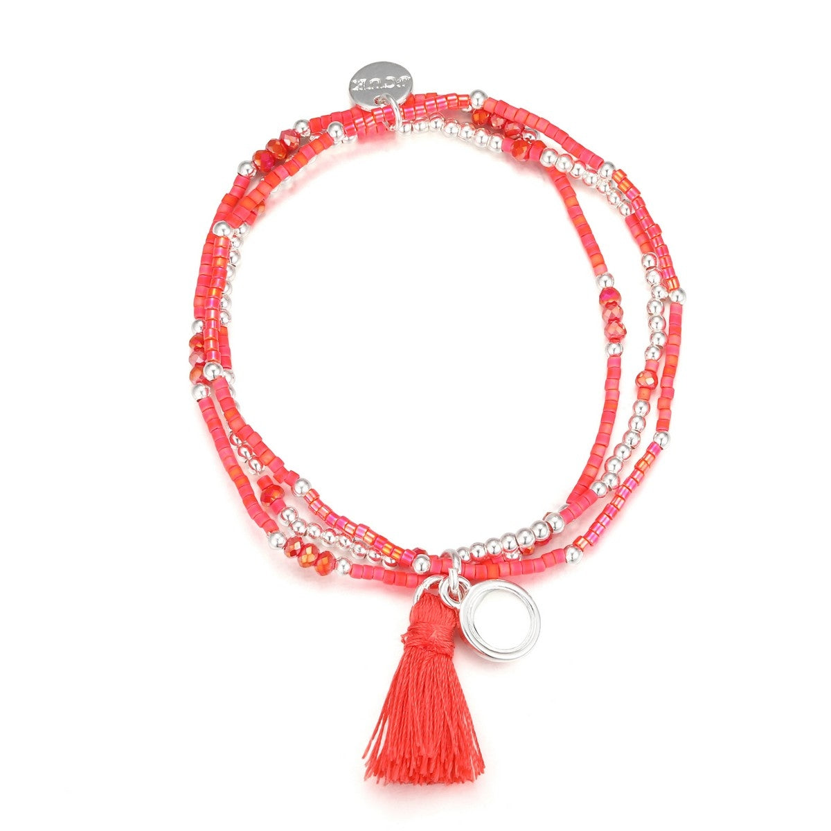 Beaded Tassel Bracelet - Red (YZ19908RED)