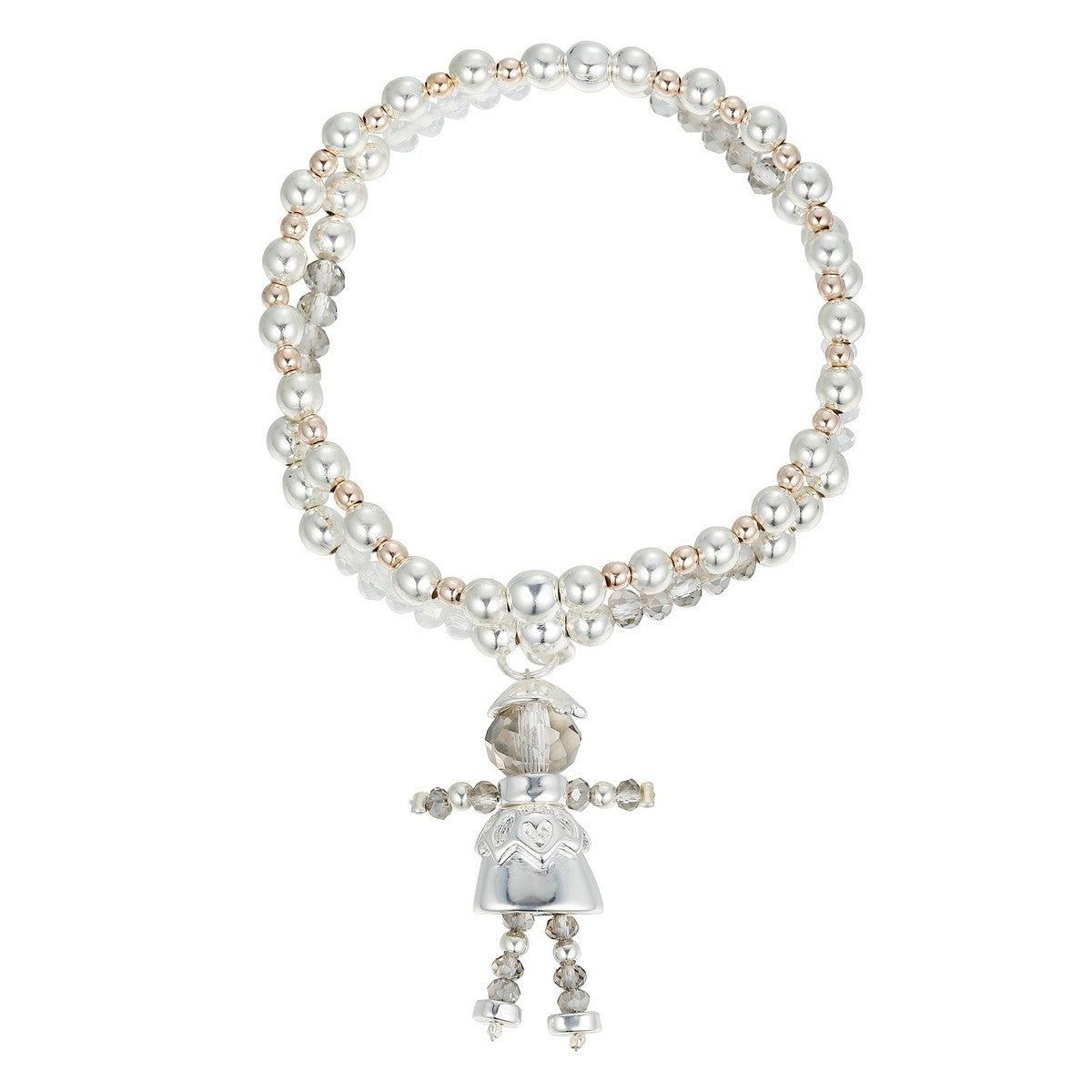 Doll Stretch Beaded Charm Bracelet - Mix (YZ28B02MIX)