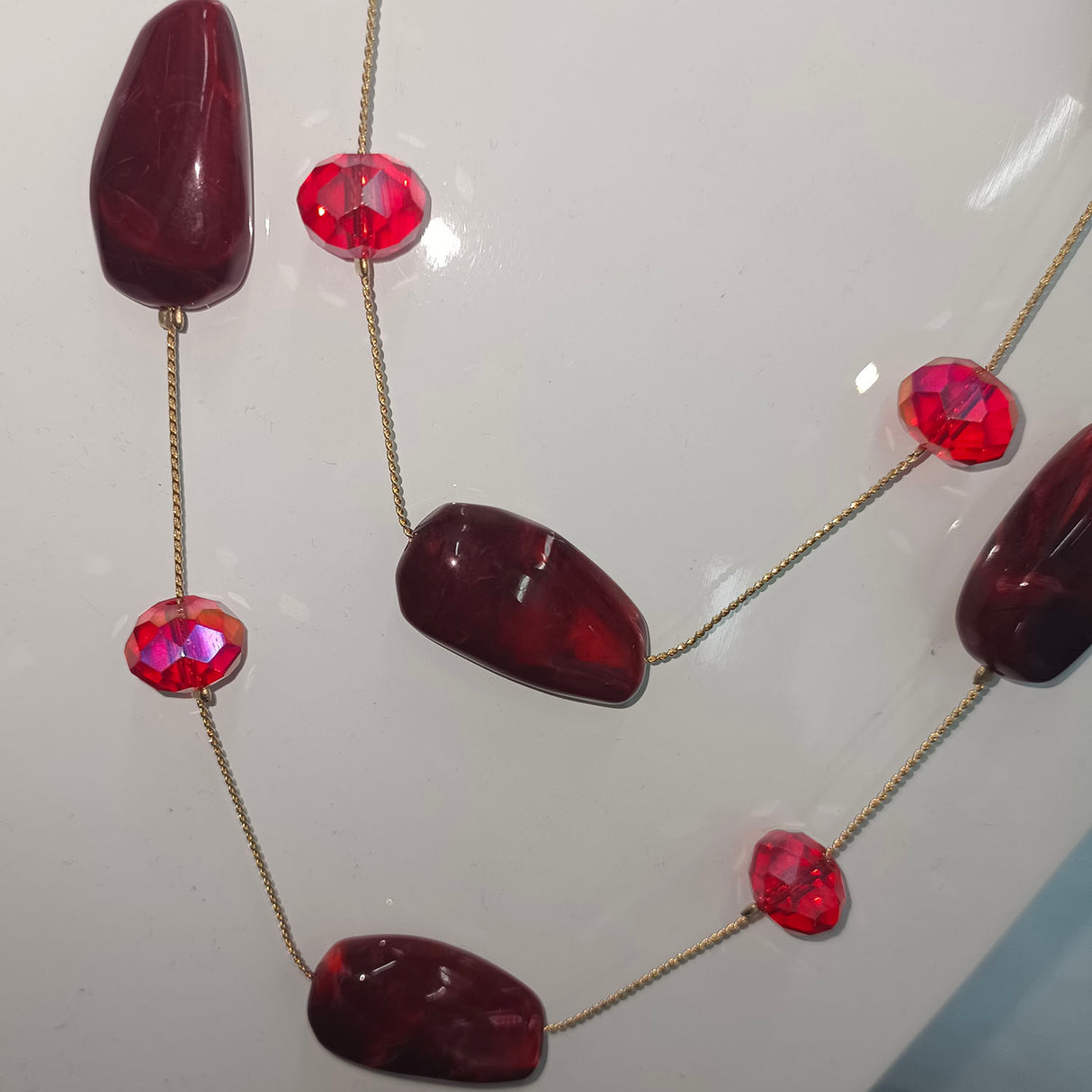 Double-Layer Statement Beaded Necklace