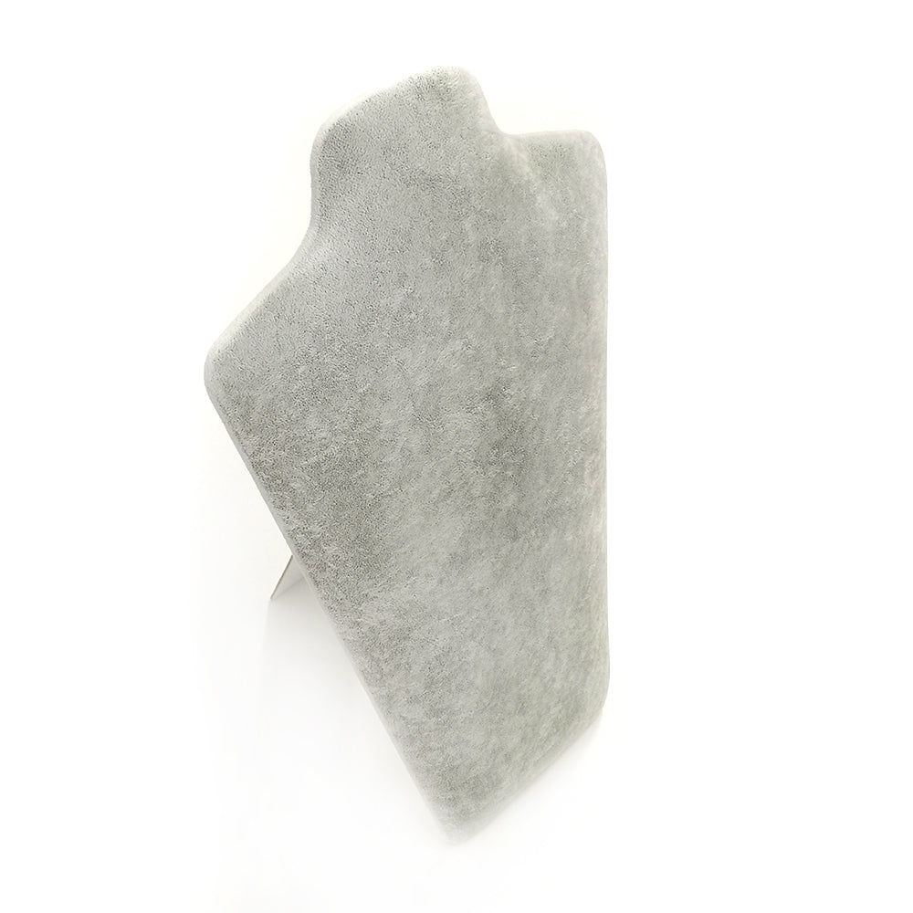 Grey Large Velvet Display Bust
