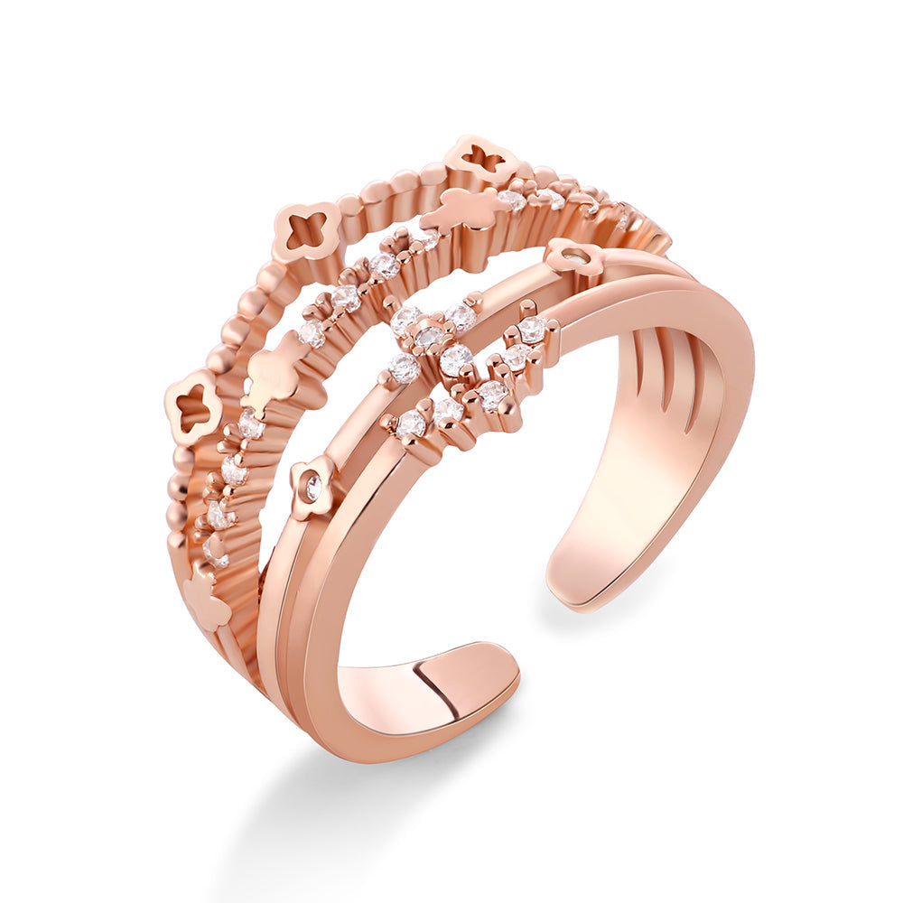 Creative Stars Multi-Strand Ring - Rose Gold