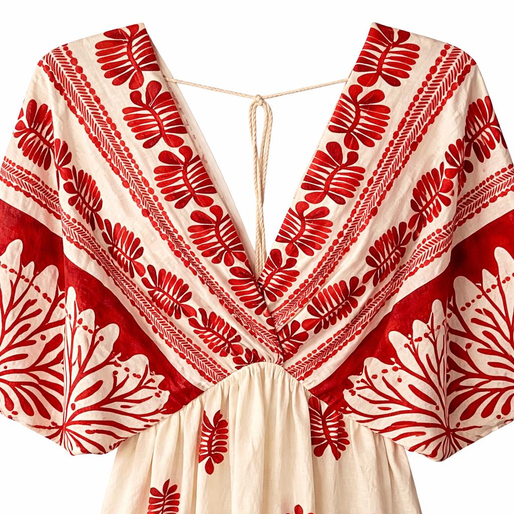 BOHO BREEZE V NECK MAXI DRESS SIZE 12-22