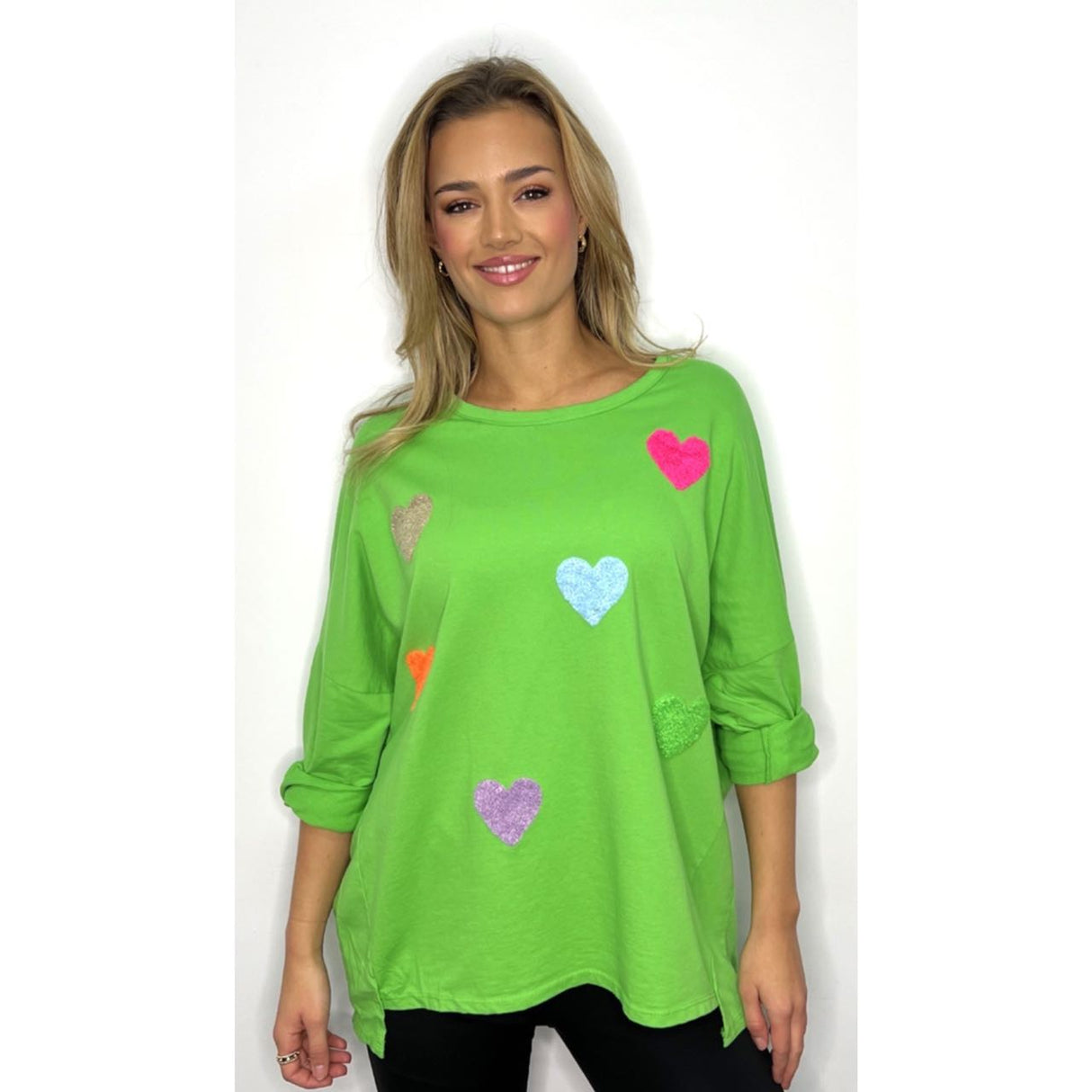 SWEETHEARTS EMBROIDERIED RELAXING FIT SWEATSHIRT ONESIZE FITS ALL 8-16