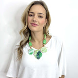 Squares Stones Effect Short Necklace