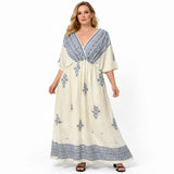 BOHO BREEZE V NECK MAXI DRESS SIZE 12-22