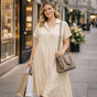 Breathable Cotton Silk Blend Premium Embroidered Summer Dress  | One size UK 12–22