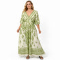 BOHO BREEZE V NECK MAXI DRESS SIZE 12-22