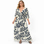 BOHO BREEZE V NECK MAXI DRESS SIZE 12-22
