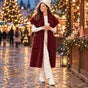 LADIES LONG WAISTCOAT TEDDY FLEECE GILET