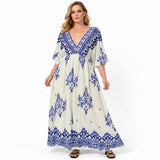BOHO BREEZE V NECK MAXI DRESS SIZE 12-22