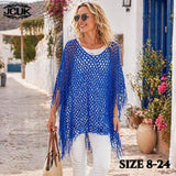 Summer Metallic Crochet Cover-Up – One size fits all UK 8–24