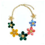 Daisy Flowers Short Necklace