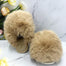Ladies Faux Fur Pom Pom Slippers Super Soft Cushion Insole Non-shedding Best Durable Eva Anti-Slippery Sole UK Size 3-8