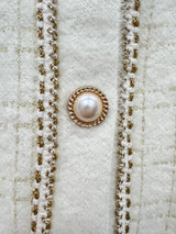 Parisian Vintage Tweed Cardigan With Pearl Buttons - UK SIZE 10-22