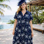 Breathable Cotton Silk Blend Premium Embroidered Summer Dress  | One size UK 12–22