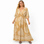 BOHO BREEZE V NECK MAXI DRESS SIZE 12-22