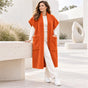 LADIES LONG WAISTCOAT TEDDY FLEECE GILET