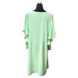 RUFFLE MIDI DRESS V-NECK BUTTERFLY RUFFLE HEM ONE SIZE 12-22 Fits All