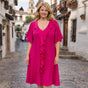 RUFFLE MIDI DRESS V-NECK BUTTERFLY RUFFLE HEM ONE SIZE 12-22 Fits All