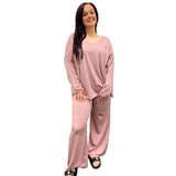 KNIT WEAR SUPER SOFT FINE KNITTED LOUNGE SETS FEELS LIKE CASHMERE BATWING SLEEVES