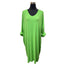 KNITTED MIDI DRESS LADISE BATWING COCOON SHAPE V-NECK FINE KNITTED TOP DRESS