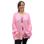 KNIT OVERSIZED CARDIGAN CHUNKY MOHAIR KNIT BOW TIE BISHOP LONG SLEEVES SUPER SOFT