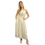 LADIES BACK TIED MAXI DRESS SMOCK SUPER STRETCHY