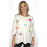 SWEETHEARTS EMBROIDERIED RELAXING FIT SWEATSHIRT ONESIZE FITS ALL 8-16