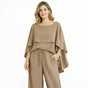 Cape Butterfly Top & Wide Leg Pants Co-Ord Set – Plus Size